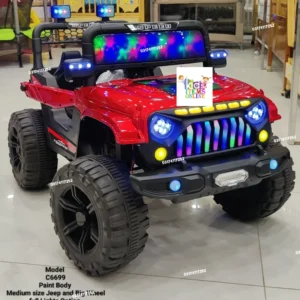 Luxury Kids Electric Ride-On Jeep with 3 Motors Power & Double Battery
