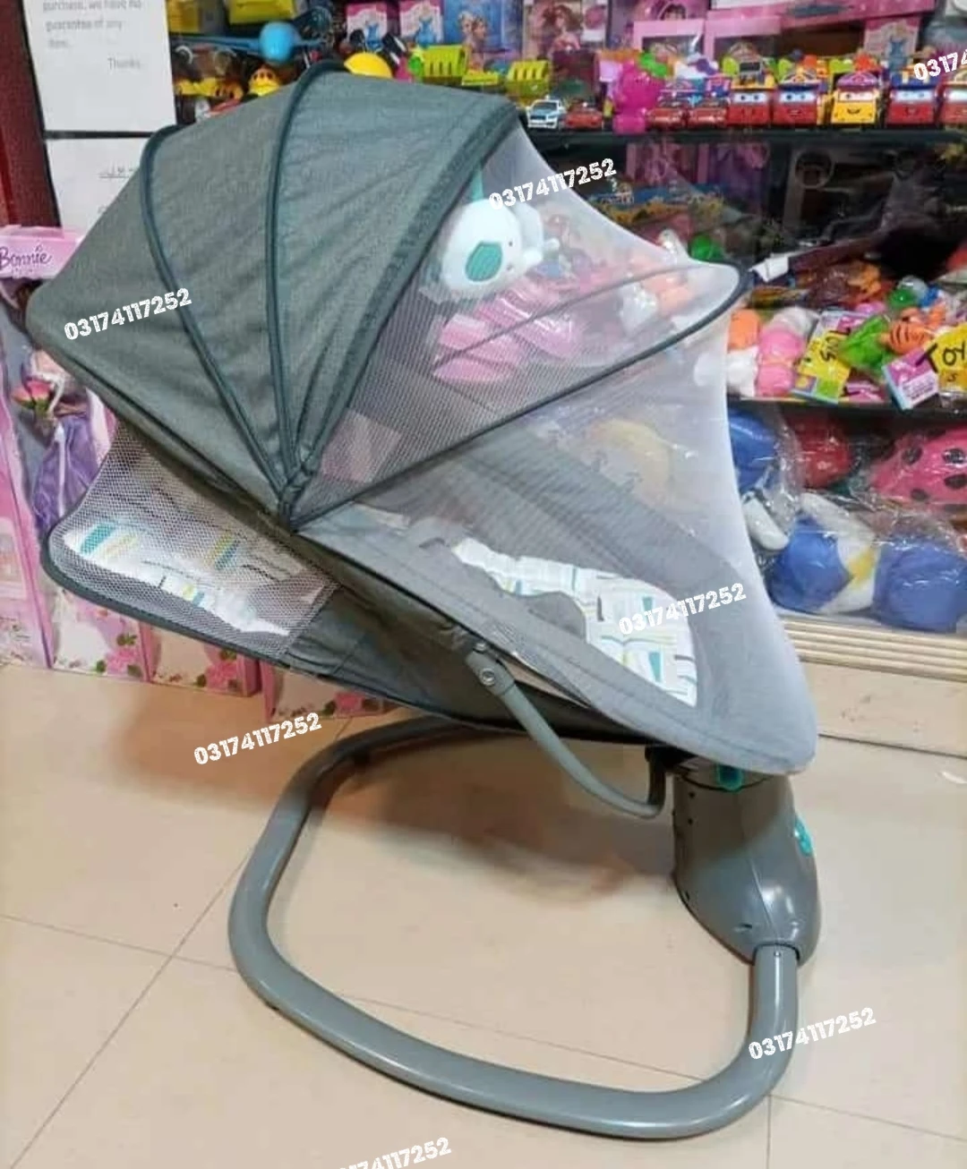 Mastela 3-in-1 Premium Electric Baby Swing, Rocker & Bassinet with Remote Control