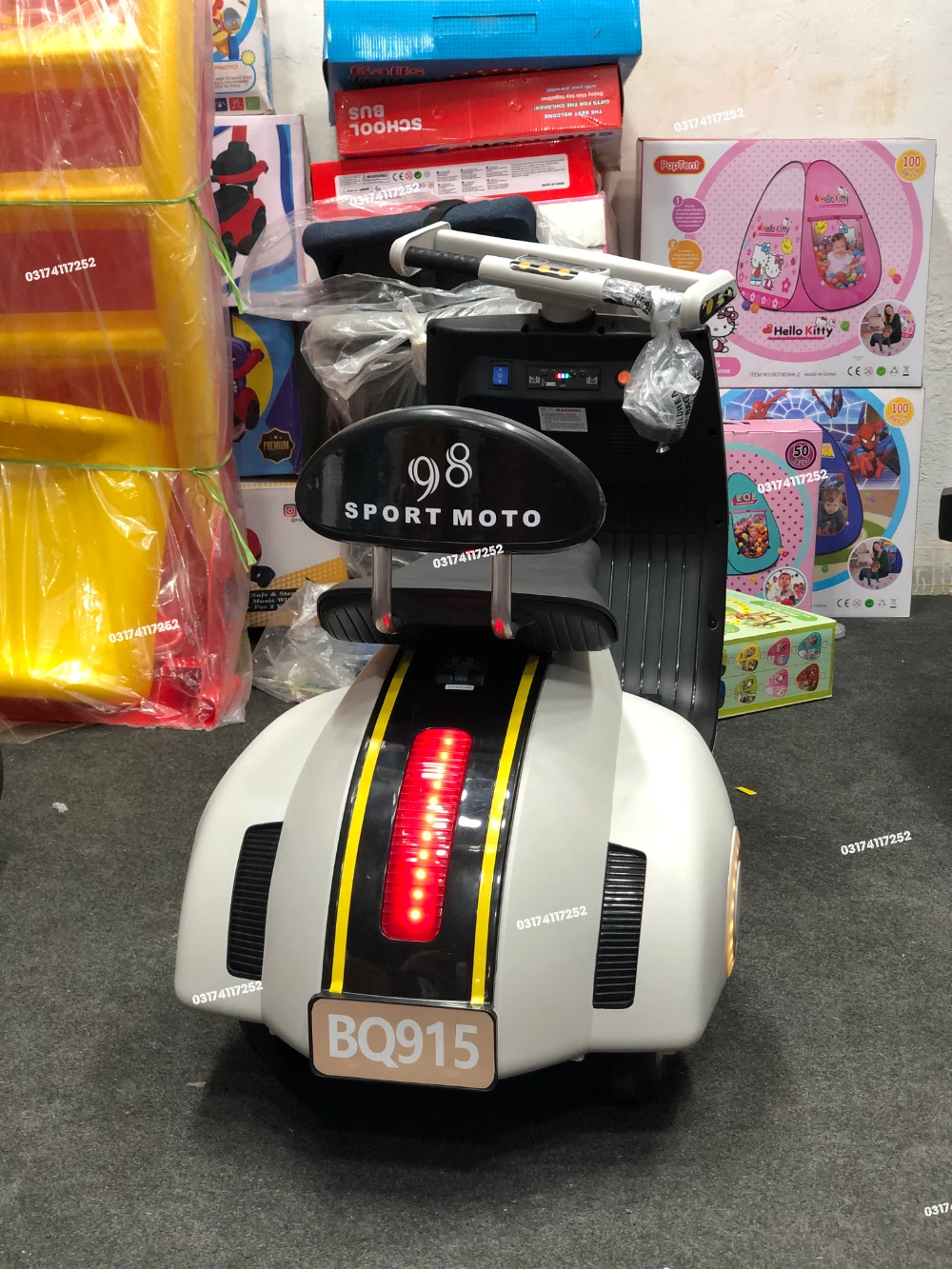 Premium Big Size Kids Electric Vespa Scooter with Double Motor & Bluetooth