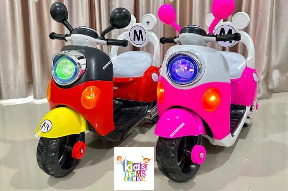 Premium Kids Electric Vespa Scooty Bike | Character Scooters